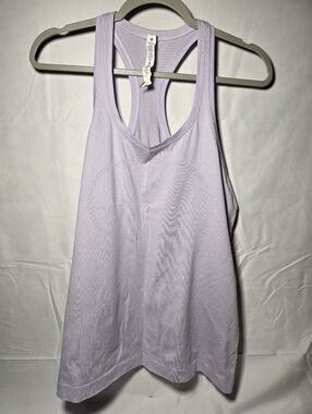 Lululemon Swiftly Tech Tank Top Lilac Purple Women's Sz 12 Waist Length B4